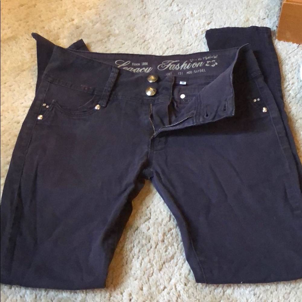 Worn Dark Brown Legacy Fashion Jeans